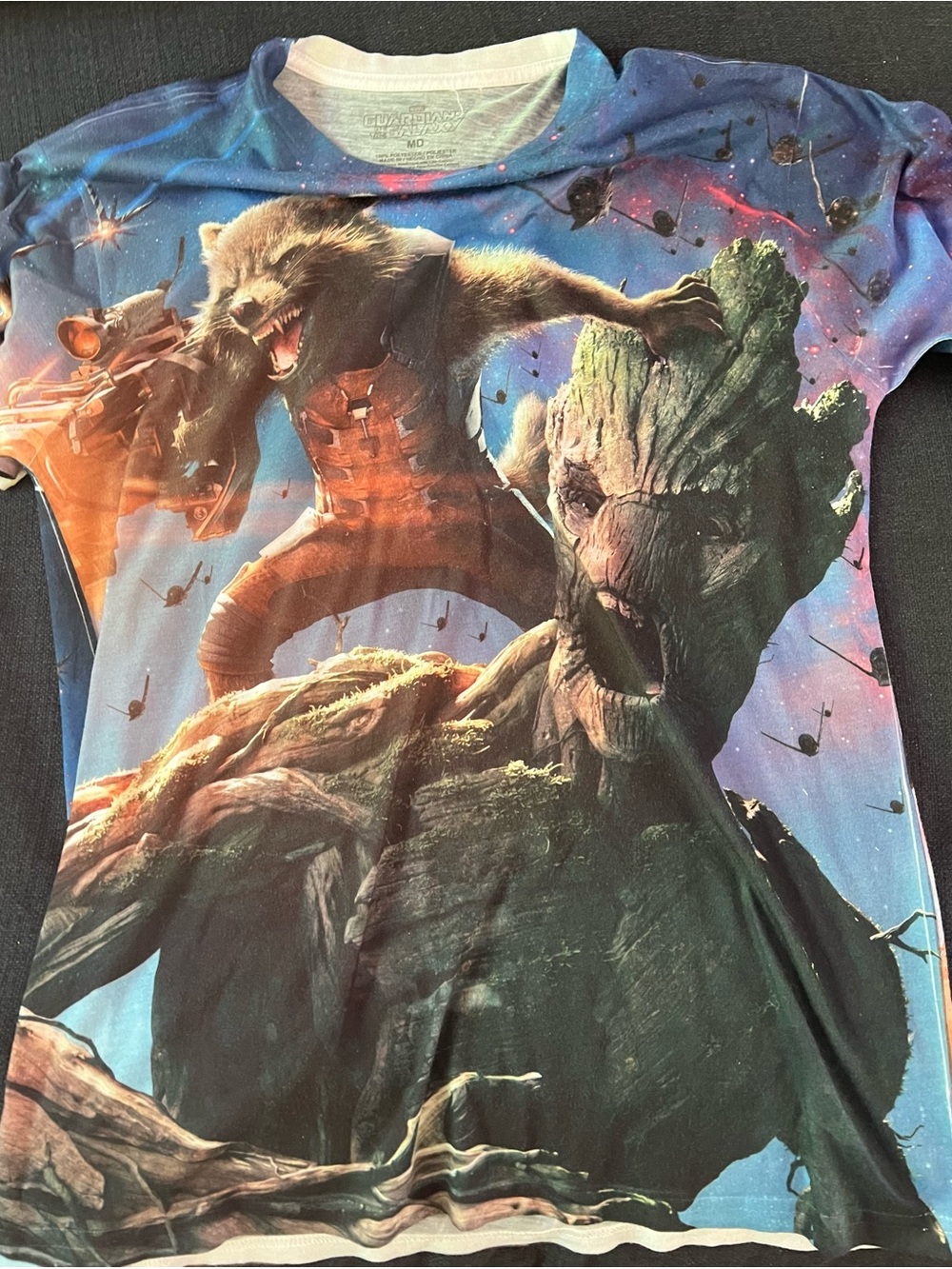 Marvel Guardians of the Galaxy Rocket & Groot Tee - Blue, Pink